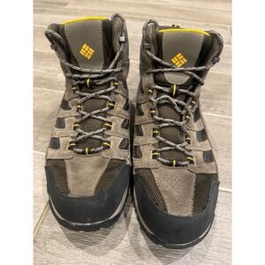 Columbia Hiking Boots Mens 13 Wide Brown Leather Outdoor Trail Shoes Waterproof